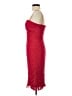Cache 100% Silk Red Cocktail Dress Size 4 - photo 5