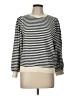 The Great. Stripes Silver Pullover Sweater Size Lg (3) - photo 1