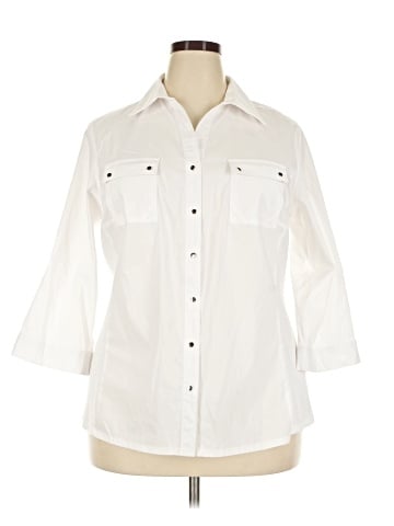 Zac & Rachel 3/4 Sleeve Button-Down Shirt (view 1)