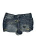Torrid Graphic Blue Denim Shorts Size 18 - photo 1
