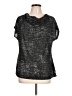 Kenneth Cole New York 100% Polyester Tweed Black Short Sleeve Turtleneck Size L - photo 1