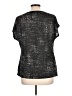 Kenneth Cole New York 100% Polyester Tweed Black Short Sleeve Turtleneck Size L - photo 2