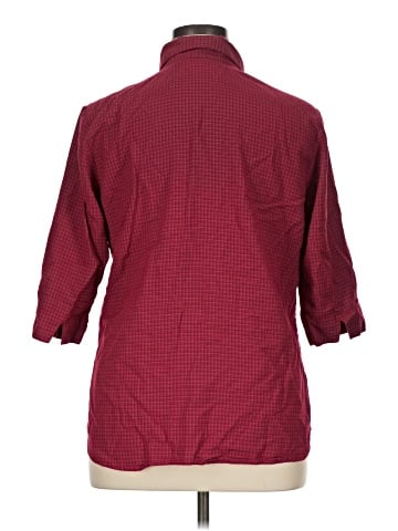 Fashion Bug 3/4 Sleeve Button-Down Shirt (view 2)