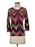 Tabitha 100% Cotton Chevron-herringbone Purple Cardigan Size S - photo 1