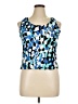 Perceptions Blue Sleeveless Blouse Size 14 - photo 1