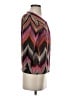 Tabitha 100% Cotton Chevron-herringbone Purple Cardigan Size S - photo 4