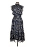 Aqua 100% Polyester Paisley Blue Cocktail Dress Size L - photo 1