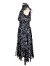 Aqua 100% Polyester Paisley Blue Cocktail Dress Size L - photo 5