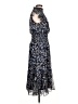Aqua 100% Polyester Paisley Blue Cocktail Dress Size L - photo 4