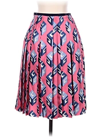 Gucci Cube Printed Silk Pleated Midi Skirt (view 1)