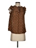 Who What Wear 100% Polyester Brown Sleeveless Blouse Size XS - photo 1