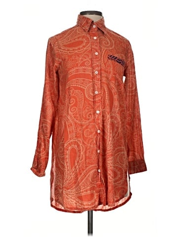Hiho 3/4 Sleeve Button-Down Shirt (view 1)
