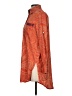 Hiho 100% Cotton Paisley Orange 3/4 Sleeve Button-Down Shirt Size S - photo 5