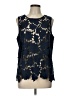Anthropologie 100% Polyester Blue Sleeveless Blouse Size L - photo 1