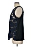 Anthropologie 100% Polyester Blue Sleeveless Blouse Size L - photo 5