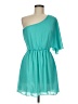 Cotton Candy Solid Teal Cocktail Dress Size M - photo 1