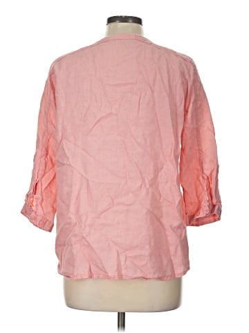Harve Benard 3/4 Sleeve Button-Down Shirt (view 2)