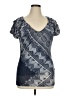 Deletta 100% Polyester Blue Short Sleeve Top Size XL - photo 1
