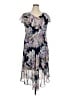 Connected Apparel 100% Polyester Floral Purple Cocktail Dress Size 14 - photo 1