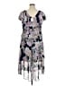 Connected Apparel 100% Polyester Floral Purple Cocktail Dress Size 14 - photo 2