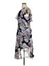 Connected Apparel 100% Polyester Floral Purple Cocktail Dress Size 14 - photo 5