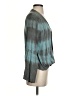 Blue Life 100% Rayon Teal Long Sleeve Blouse Size XS - photo 4