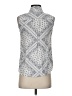 Divided by H&M 100% Viscose Silver Sleeveless Blouse Size 2 - photo 2