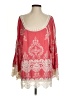 Democracy 100% Rayon Red 3/4 Sleeve Blouse Size XS - photo 1