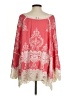 Democracy 100% Rayon Red 3/4 Sleeve Blouse Size XS - photo 2