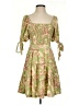 Target 100% Rayon Paisley Green Cocktail Dress Size XS - photo 1