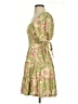 Target 100% Rayon Paisley Green Cocktail Dress Size XS - photo 5