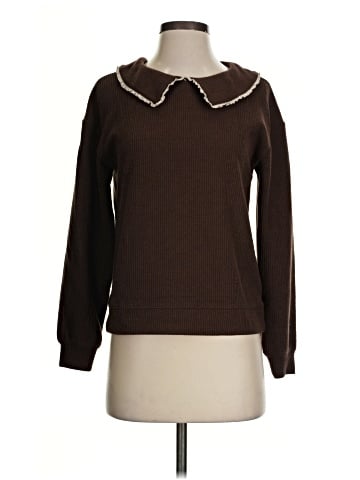 Madewell Ruffle-Collared Long-Sleeve Top (view 1)