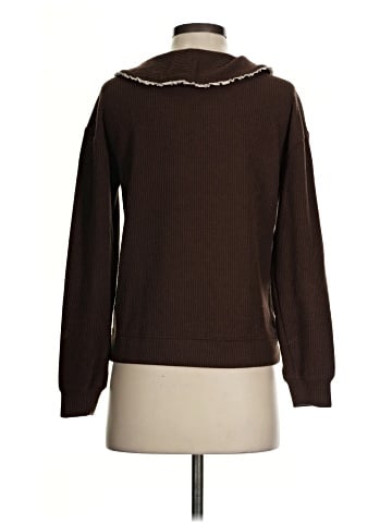 Madewell Ruffle-Collared Long-Sleeve Top (view 2)
