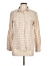 Old Navy 100% Cotton Houndstooth Tan Long Sleeve Button-Down Shirt Size L - photo 1