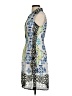 Sunny Leigh Print Blue Cocktail Dress Size S - photo 5