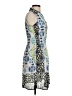 Sunny Leigh Print Blue Cocktail Dress Size S - photo 4