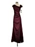 Xscape Burgundy Cocktail Dress Size 4 - photo 1