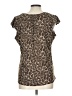 Michele Brown Short Sleeve Blouse Size L - photo 2