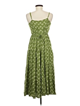 patrons of peace green dress NEW Patrons Of Peace Green Mix Cotton Rich Front Slit Dress Large RRP 19.99