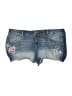 Torrid Floral Blue Denim Shorts Size 18 - photo 1