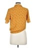 Monteau 100% Polyester Yellow Short Sleeve Blouse Size M - photo 2