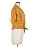 Monteau 100% Polyester Yellow Short Sleeve Blouse Size M - photo 4