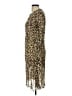 MNG Animal Print Gold Cocktail Dress Size 10 - photo 5