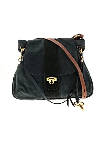 Chloé Suede Medium Lexa Shoulder Bag Silver Blue (view 1)