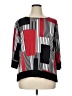 N Touch Color Block Red 3/4 Sleeve Blouse Size XL (petite) - photo 1