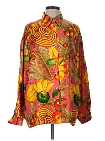 Carlisle Long Sleeve Silk Top (view 1)