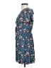 Blue Rain 100% Rayon Floral Blue Casual Dress Size XXS - photo 5