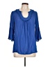 Jade 100% Rayon Blue 3/4 Sleeve Blouse Size L - photo 1