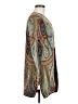 Peruvian Connection 100% Pima Cotton Paisley Teal Cardigan Size M - photo 4