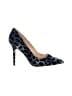 Nine West Animal Print Blue Heels Size 9 1/2 - photo 1